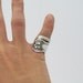 Silver Art Nouveau Orange Blossom Size 7 Wrapped 1910 Floral Rogers Spoon Ring Silverware Antique