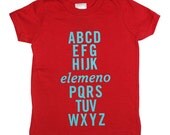 Elemeno red/turquoise tee
