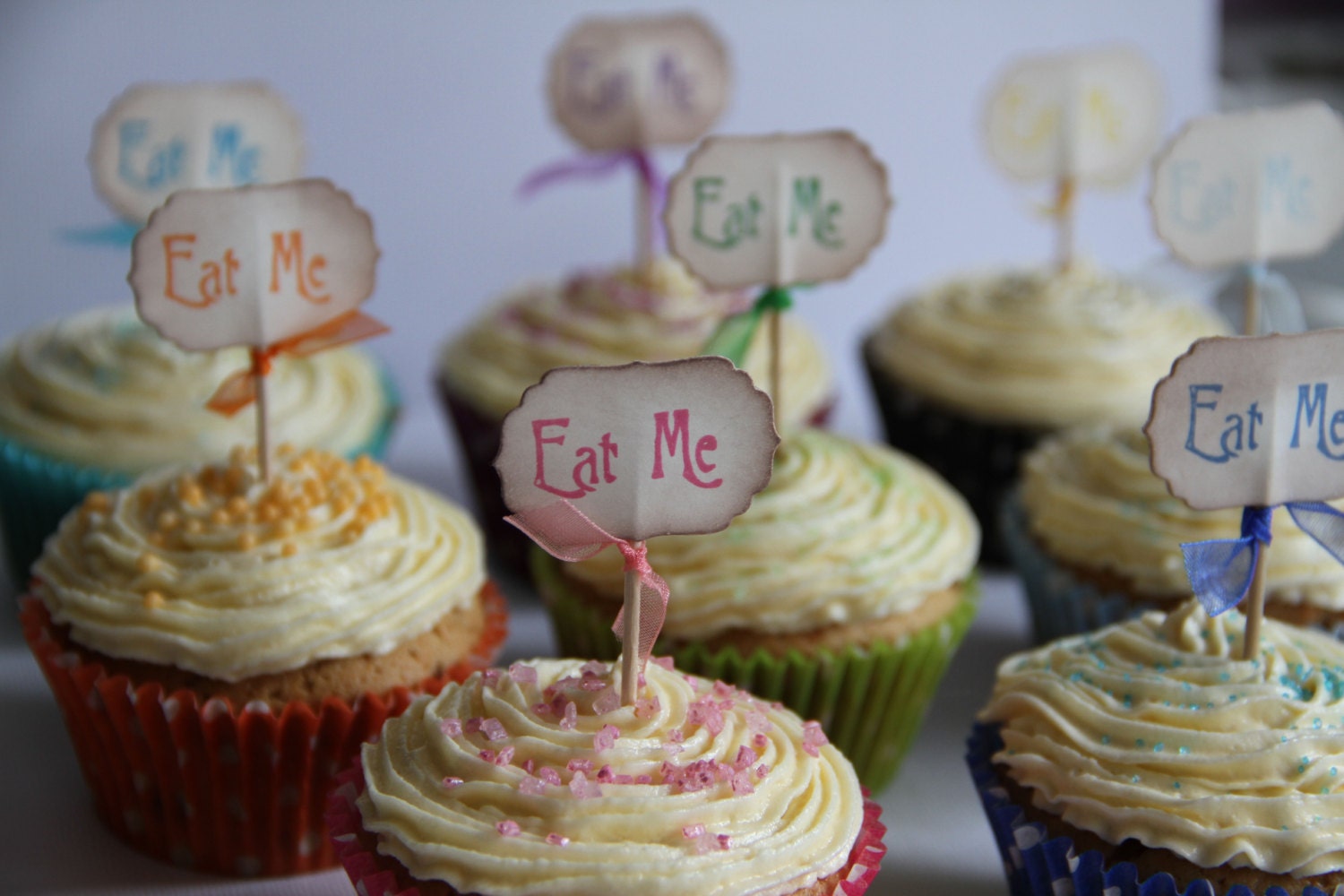Eat Me - Cupcake toppers (any colour)