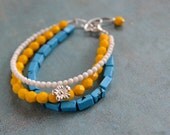Summer Souvenir - bracelet sterling silver and semi precious stone