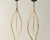 New Leaf Earrings in gold and silver