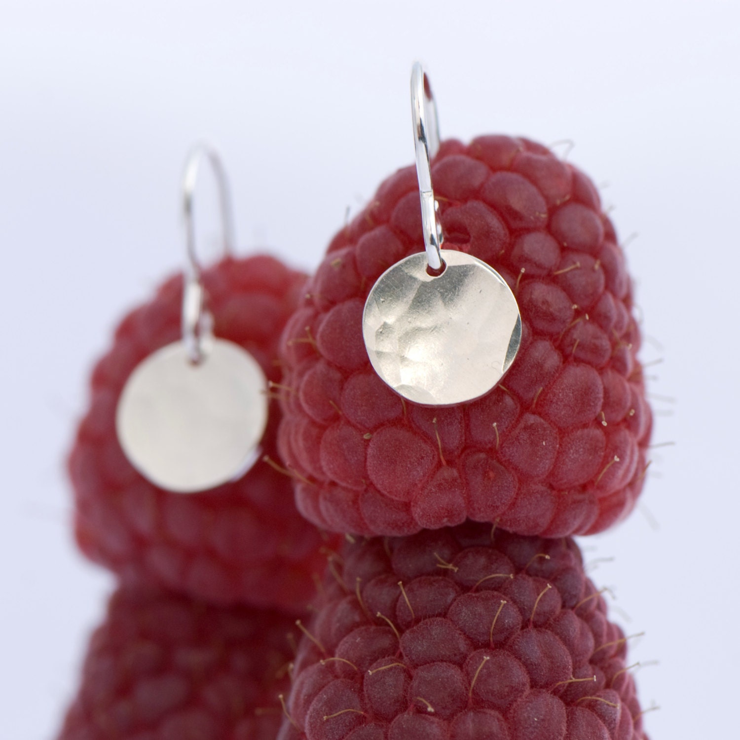 Hammered Disc Earrings