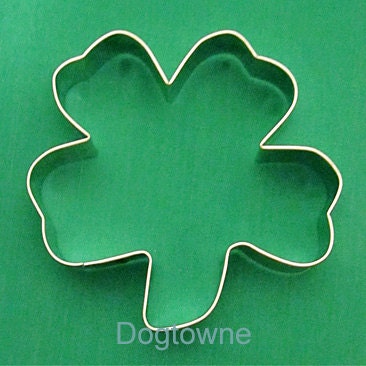 Four Leaf CLOVER COOKIE CUTTER for St. Patricks Day Sugar Cookies, Crafts, Party, Ornaments. (Hand Soldered for extra quality) Lucky