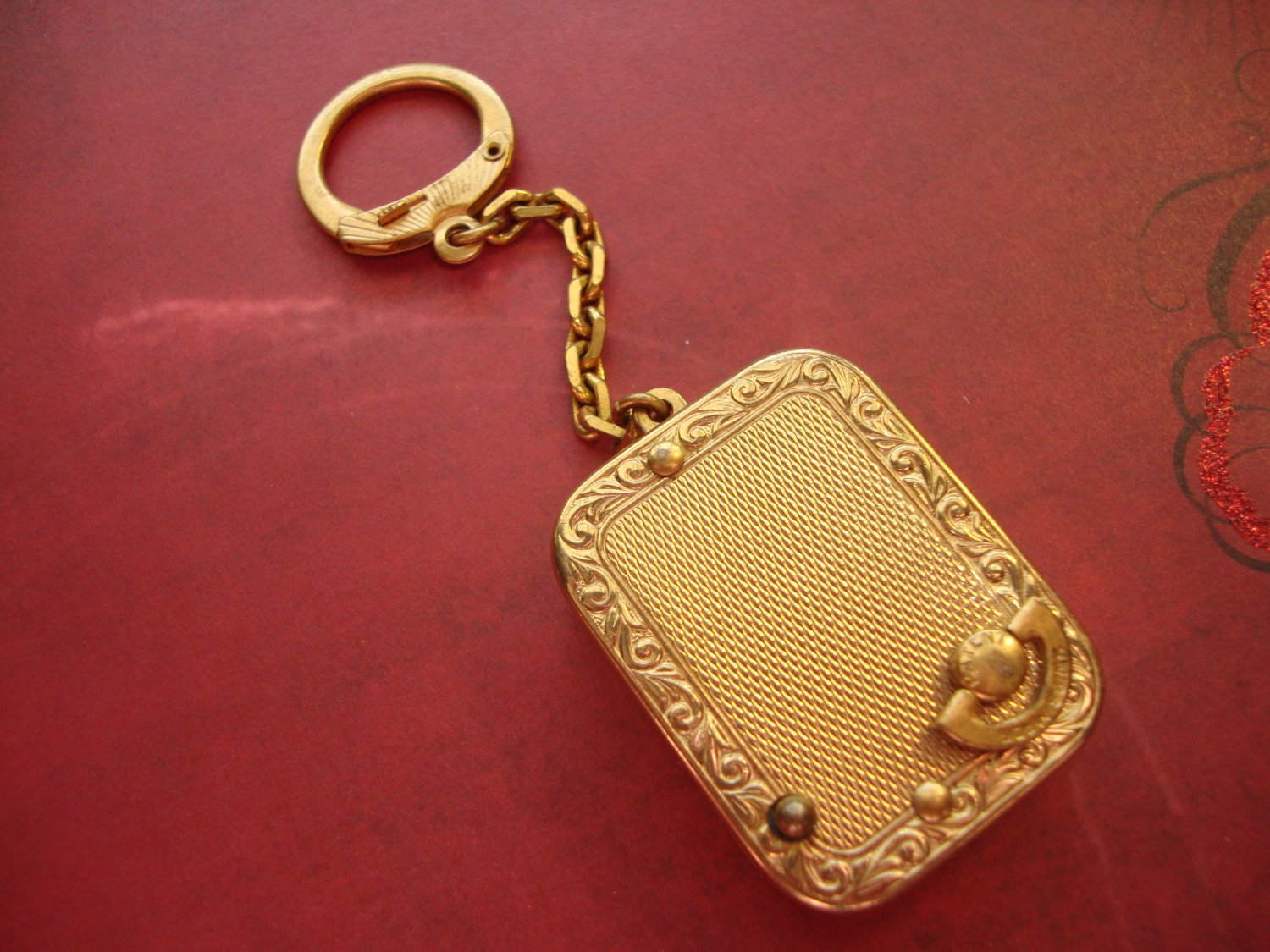 Vintage Reuge Ste Croix Music Box Key Chain Swiss by