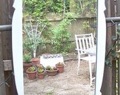 Antique White Wall Mirror