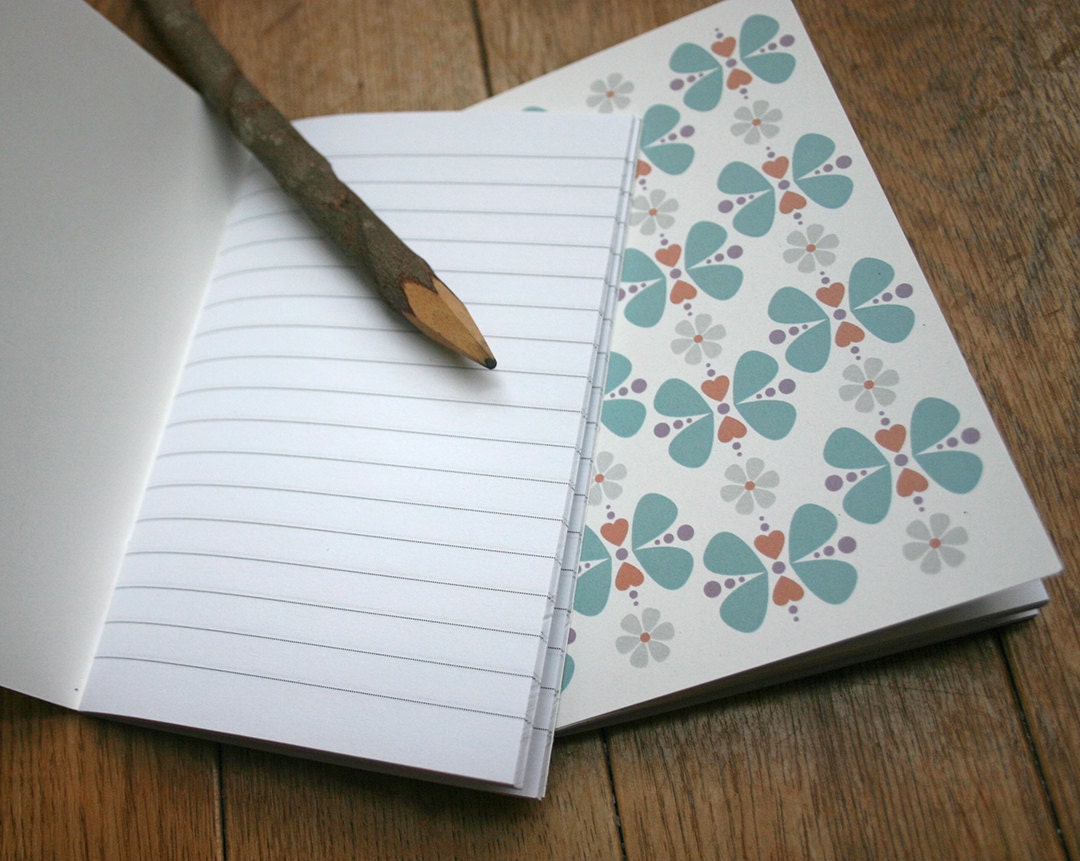 Mini notebook 2 pack Manon flower pattern