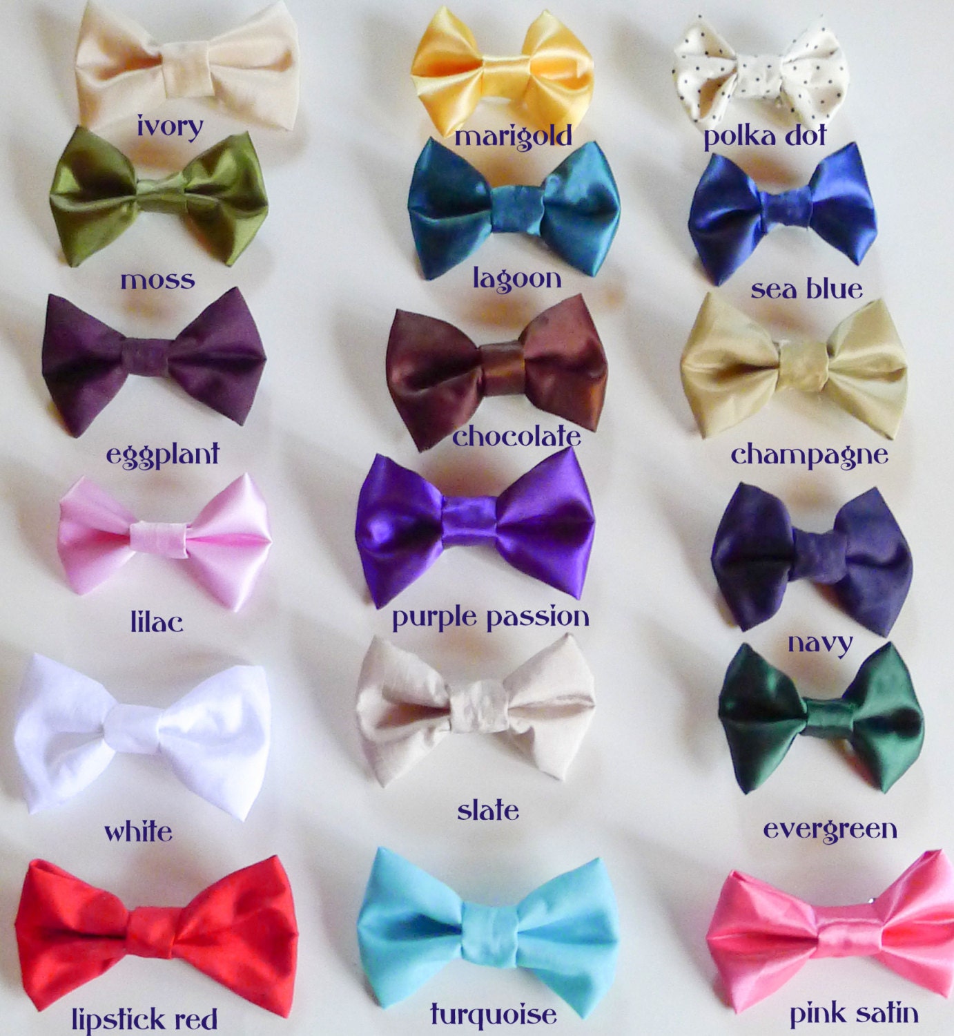Bridesmaid Retro Hair Bows, Accessories, Bow, Set, Bows, Wedding, Bridal, Flower Girl, Accessories, Hair, Bridesmaids Set, Gift, Color