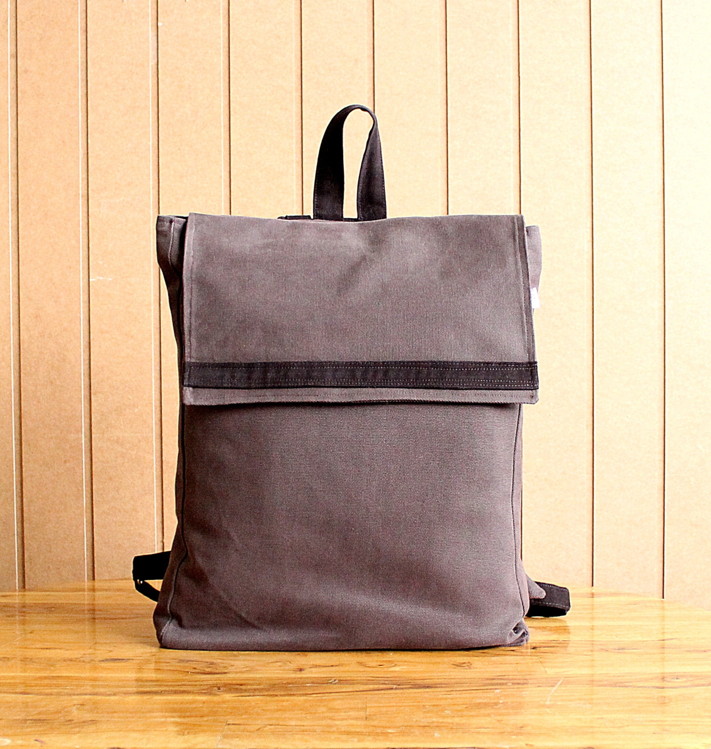 2013 Backpack bag in Brown and Dark Brown / Unisex / Men / Laptop Bag / Diaper Bag / Travel Trip Bag / Weekender Bag / Large / Globe
