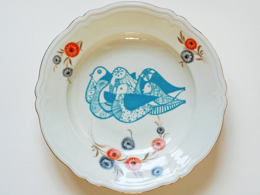 SALE Flock of birds plate