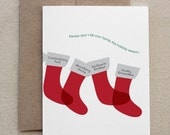 Sarcastic Card, Christmas, Funny & Modern, "Don't Kill Your Family" (CSW-G004)