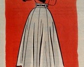 Vintage 1950s Eight Gore Skirt Pattern Marian Martin 9337 Waist 26