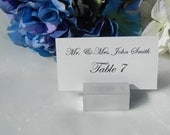 Silver Wood square place card holders-Set of 100