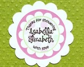 PRINTABLE Baby Shower Labels with Dots for Stickers or Tags - Personalized - DIY - Design 2