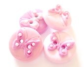 Pink Butterflies  (set of 4)