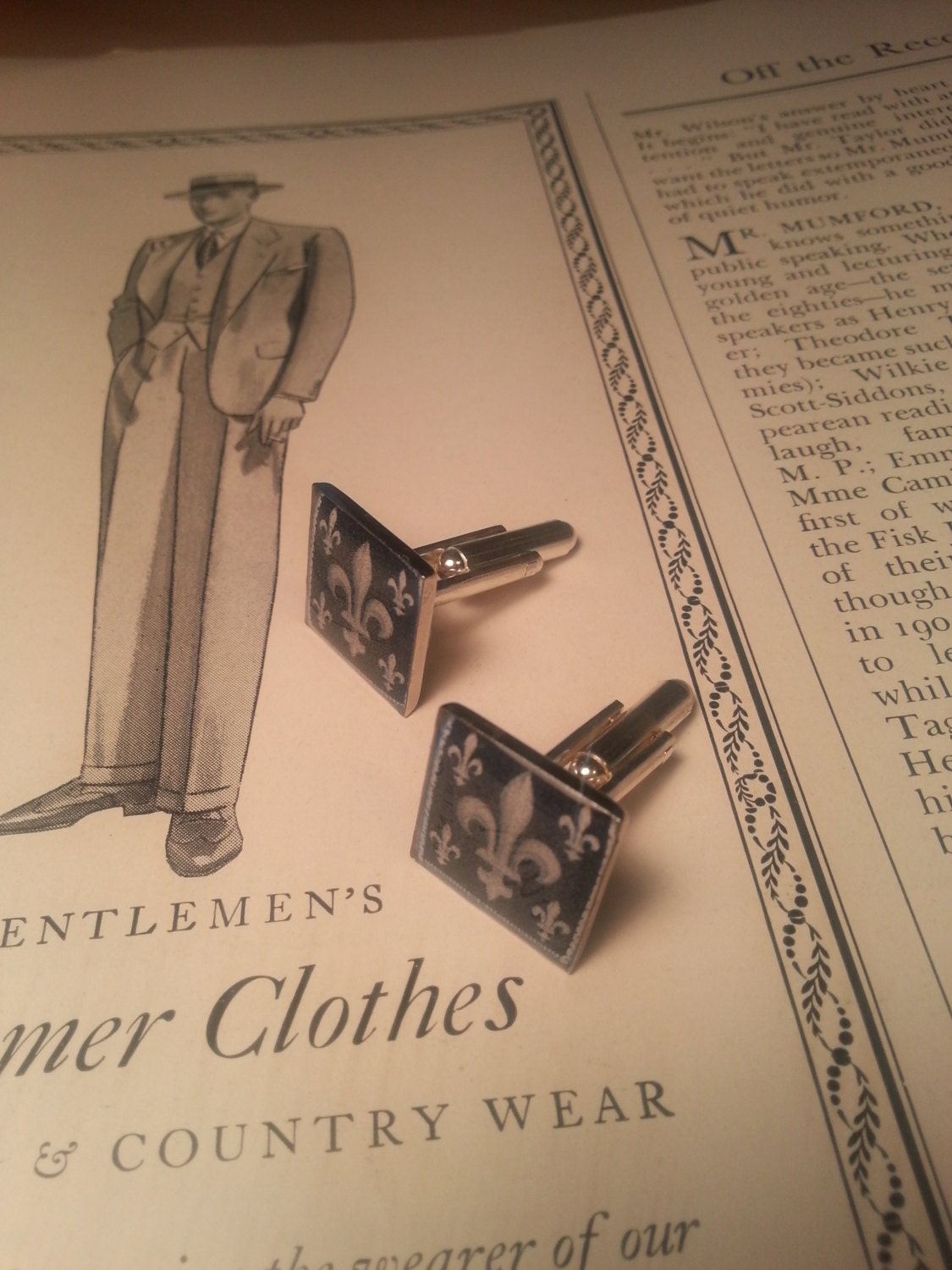 Fleur de lis cufflinks