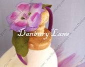 Purple flower Headband, hair accessory for Portraits or Birthday Princess and Fairy costumes -SACHA WOODLAND FAIRY