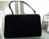 Spring Cleaning Sale Vintage Black Purse, with Clasp