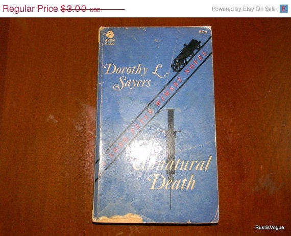 Spring Cleaning Sale Vintage Book, Unnatural Death by Dorothy L. Sayers 1927 Copyright
