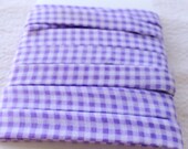 1/2 inch Double Fold Cotton Edging -- Purple Gingham -- 4 yards