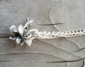 Silver Airplane Biplane Necklace