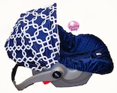 Baby Car Seat Cover in Baby Love in Navy