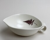 ivory leaf-shaped bowl for cream, gravy or syrup
