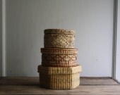 vintage lidded baskets