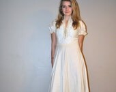 70s wedding dress // off white // on sale // vintage 1970s gunne sax style corset dress