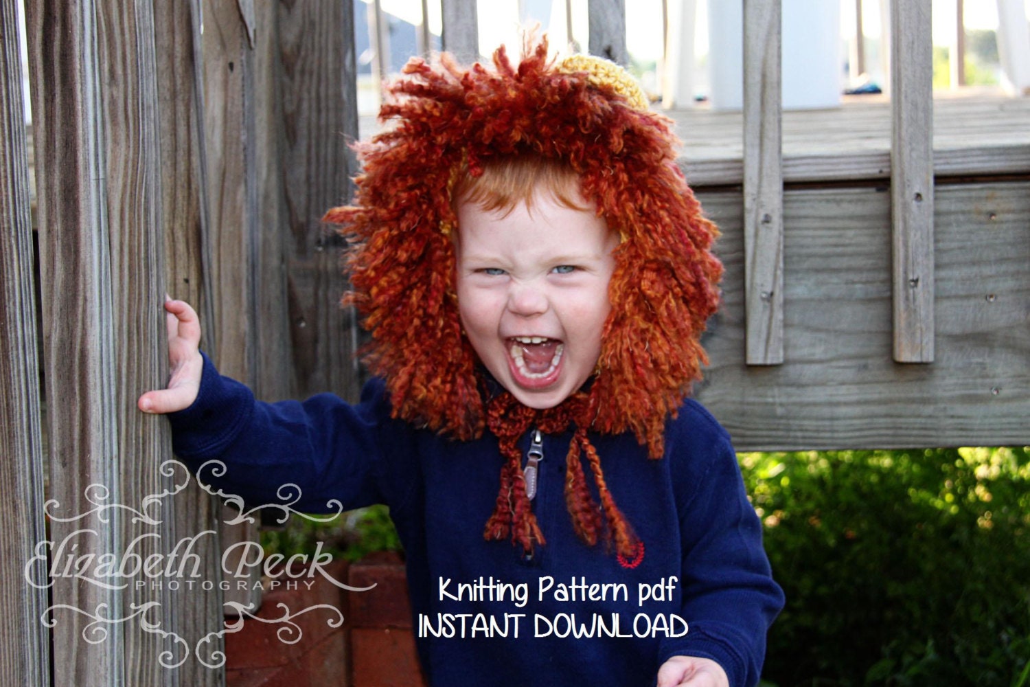 INSTANT DOWNLOAD Chunky Lion Hat Bonnet Knitting Pattern PDF 121 -- Permission to sell hats --  Over 16,000 patterns sold -- Very Easy