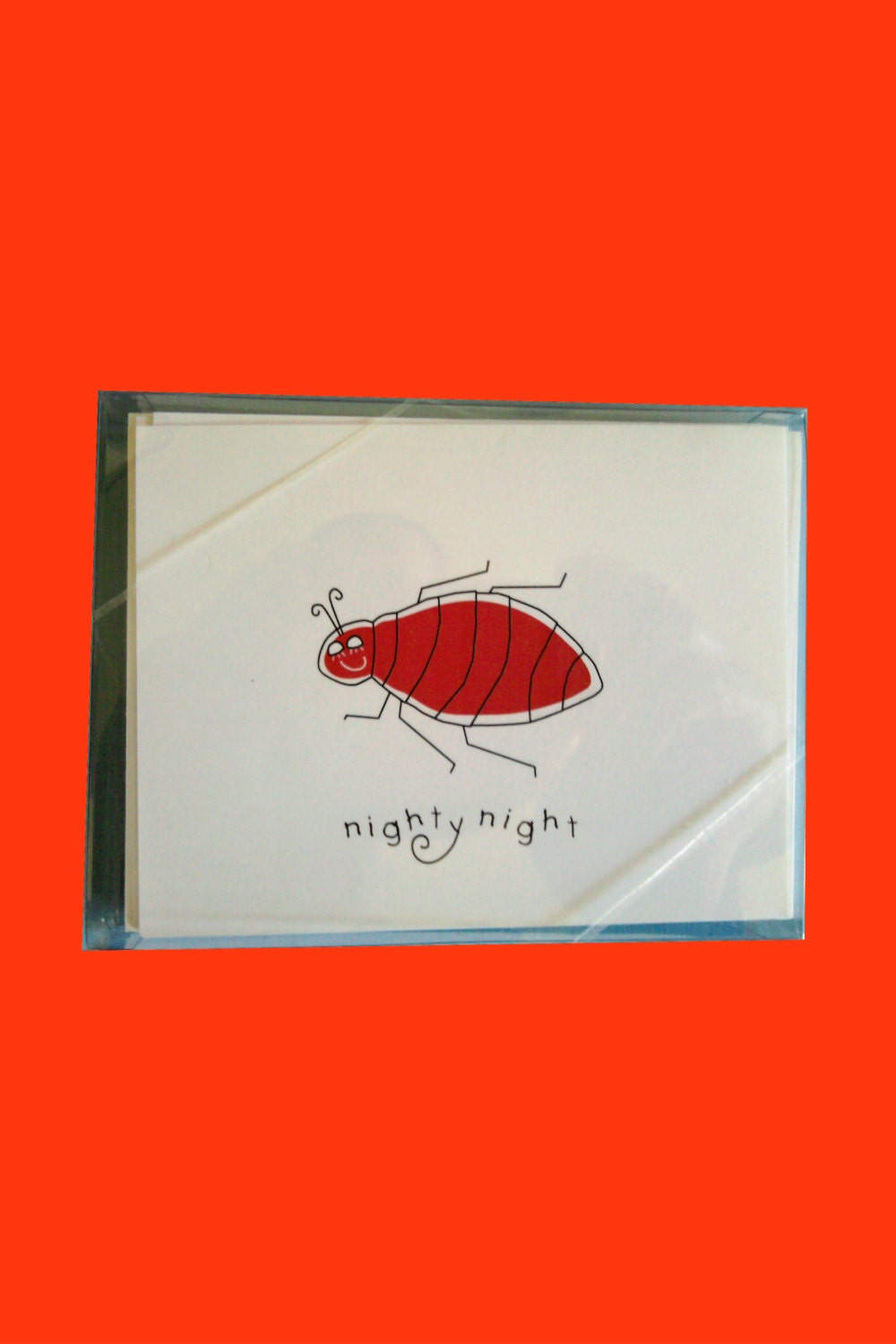 nighty night bed bug note cards