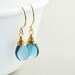 London Blue Topaz Earrings, December Birthstone Jewelry