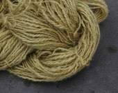 Nettle Green,   Natural Dye,  Hand spun, hand dyed Wensleydale Yarn 50gms