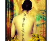 To Thine Own Self Be True 8 x 10 Photomontage Signed Mixed Media Collage Shakespeare Quote Tattoo