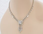 Gorgeous Vintage Rhinestone Necklace - Designer