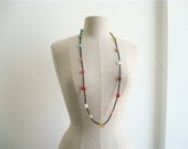 Vintage Handmade Flapper Length Necklace.