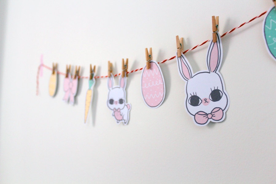 Printable Easter Garland / Bunting - DIY papercraft project
