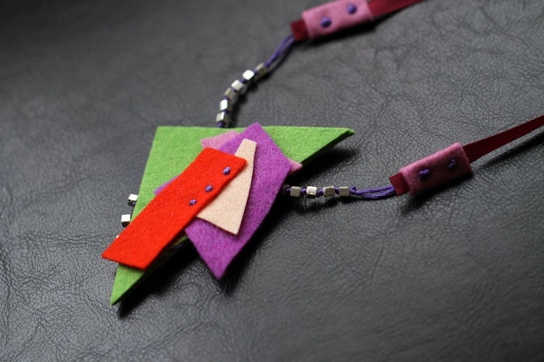 wool felt necklace