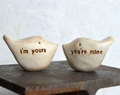 Wedding cake topper...Love birds... i'm yours, you're mine