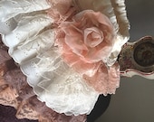 Vintage Lace Ruffled toddler skirt, Peach, Mocha, "The Katherine" by Rosanna Hope for Babybonbons, Flower girl