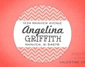 Address Label Sticker, Personalized Mailing Label, Gift Sticker - Double Chevron