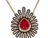 Sunburst Precious Stone Pendant
