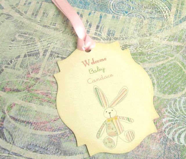 Baby Wish Tags - Personalized - Bunny