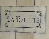 ITALIAN TOILET SIGN / La Toilette sign larger version/ Italiam bathroom sign / rest room sign / toilet sign in Italian