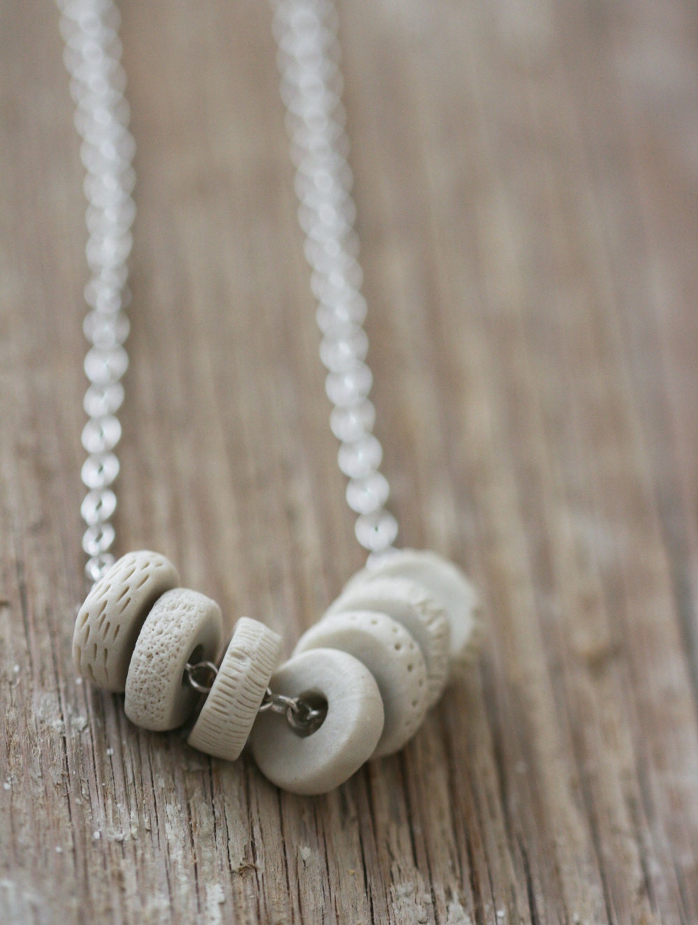 Loop Necklace - Porcelain and Sterling Silver