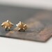 Ochre Pebble Studs - Sterling Silver and Beach Pebble Earrings