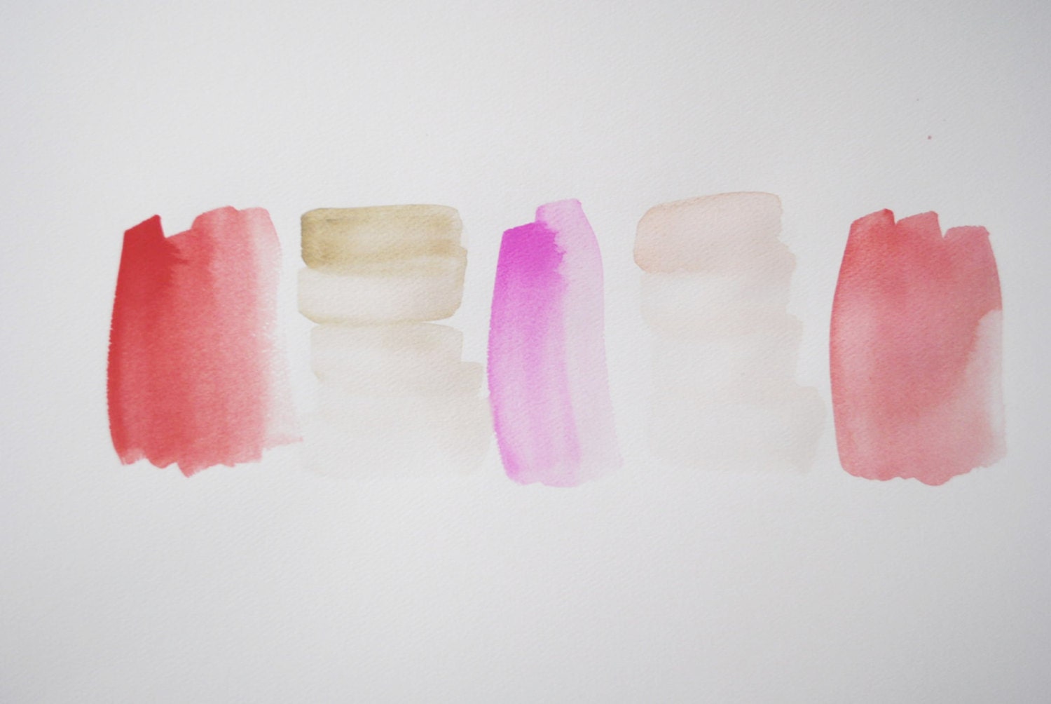 graphic watercolor in pinks