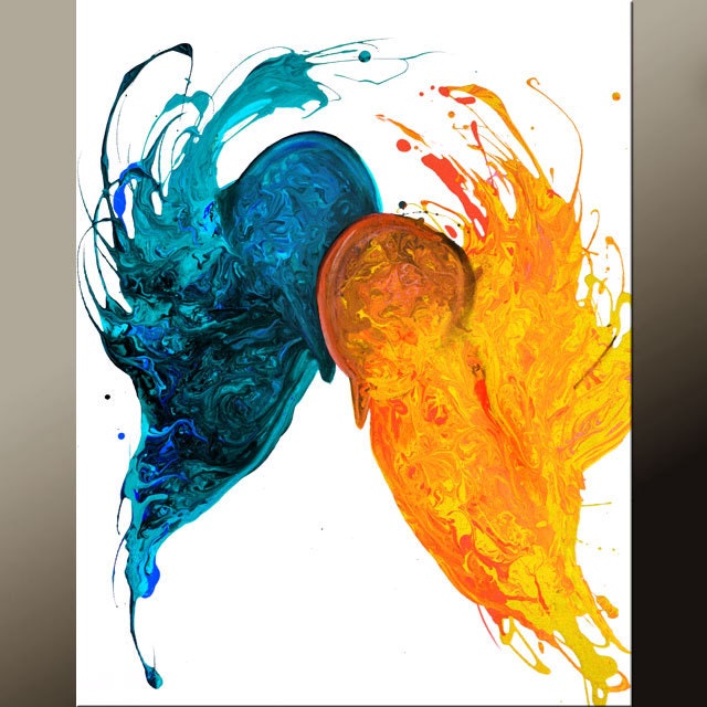 Abstract Art Print 11x14 Print - Contemporary Modern Art by Destiny Womack  - Night & Day -  dWo