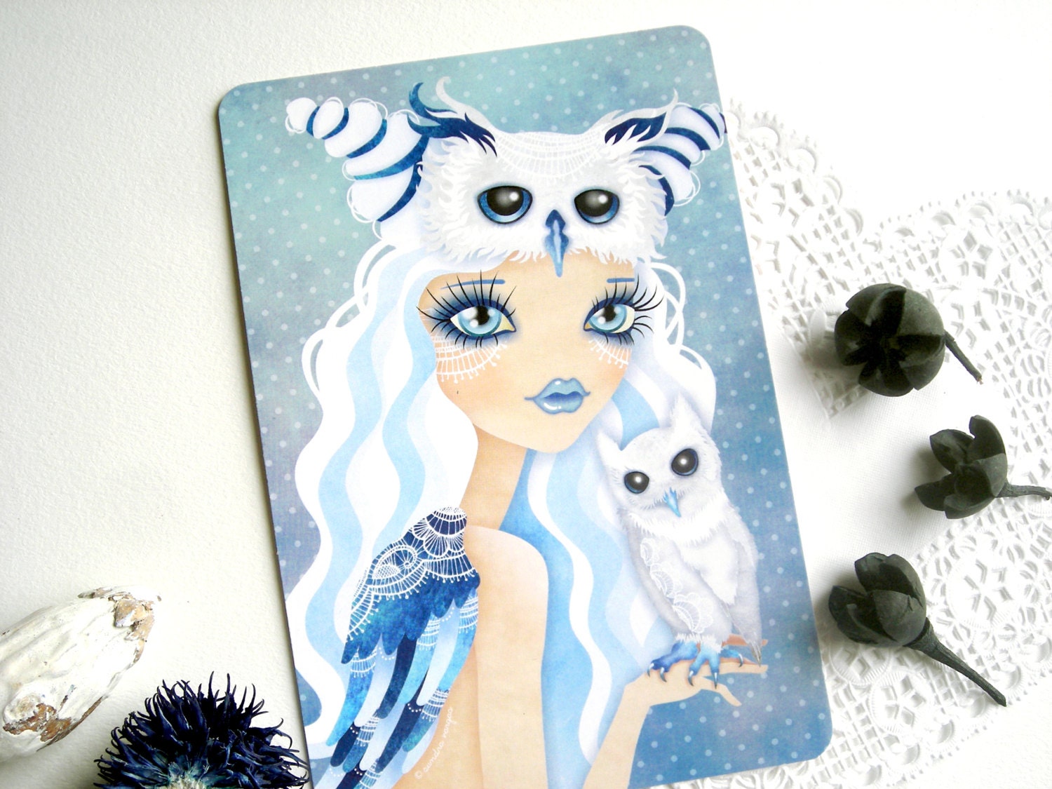 Owl Duchess 4 x 6 Postcard
