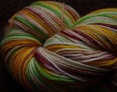 Alice In Wonderland Inspired Alice in the Garden Sock Yarn 460 yards Superwash Merino Nylon Fingering Weight