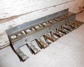 Vintage Metal Industrial Tool Wall Rack